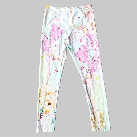 NWT Grizas Abstra Splattered Pattern Leggings - Picture 1 of 12